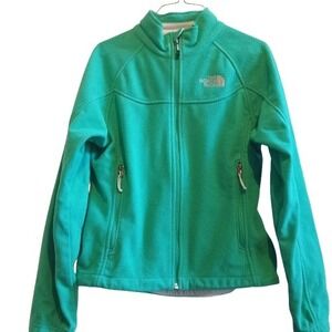 The North Face Full Zip Fleece Jacket Green Women's Small